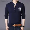 Polos pour hommes mode coréenne manches Polos printemps nouveau T-shirt vêtements affaires décontracté coton ldd240312