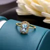 LAMOON Винтажные кольца с натуральным топазом, кольцо с драгоценным камнем, синий топаз, стерлинговое серебро 925 пробы, K, позолоченное, свадебное, помолвочное, для женщин, RI190 240220