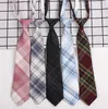 Adjustable Uniform Neckties JK Plaid Pre- Tied Tie Halloween Party School Student Cosplay Photography Props Great Christmas Gift