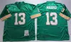 1994 Retro Futebol 13 Dan Marino Jerseys 12 Bob Griese 39 Larry Csonka Vintage Verde Branco Equipe Cor Toda Costura 75º Aniversário Para Fãs Esportivos Uniforme Alto