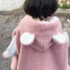 Giubbotti 0-4T Bambino Del Capretto Del Bambino Della Ragazza del Ragazzo Vestiti Invernali Caldo Con Cappuccio Cappotto Infantile Scialle di Peluche Scialle Senza Maniche Giacca Mantello di spessore