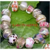 Handmade Lampwork 100Pcs Mixed Pink Murano Glass Beads For Jewelry Making Loose Charm Diy European Bracelet Whole In Bk Low259M Drop Dh6L8