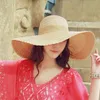 2020 nouveaux chapeaux d'été à large bord pour les femmes vacances loisirs chapeau de plage ruban arc pare-soleil chapeau de paille Panama femme casquettes de soleil T2242y