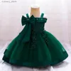 Robes de fille 6 12 24 36 mois bébé filles robe gros noeud fête de mariage élégante petite robe de princesse enfants cadeau d'anniversaire robes de noël L240315