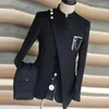 Erkekler Suits İtalyan Tarzı Stand yakalı erkekler için 2 PCS düğün damat smokin iş ceket pantolon erkek moda özel