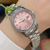 Moda luksusowe złote damskie zegarek kwarcowy ruch 28 mm designerski zegarek Diamond Watch Watch Walentynki świąteczny Prezent na dzień matki