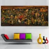 AFFIDABILE Dimensioni Enormi Opere D'arte Su Tela Pittura Discutendo Divina Commedia Dante Wall Art Print Poster decorativo painting226E