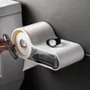 Wandgemonteerde badkamertoiletrolhouder Tissuebox Plastic dispenser Rolopslag Gratis ponsen 240301