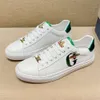 Luxury Designer Little Bee White Shoes Mens Board Sneakers Leather Casual Quality Summer Cool Trainers