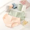 Women's Panties Pure Cotton Combed Bottom Solid Color Simple Mid-waist Comfortable Girly Triangle Underwear