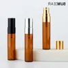 50pcs 5ml Portable Amber Glass Spray Bottle Bottles Container Refillable Bottles Sprayer for mist empty bottle Mlmua