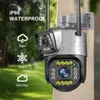 4G SIM 4MP WIFI IP كاميرا Dual Lens Security Security Ai Human Monitor Outdoor Night Night CCTV كاميرا مراقبة الفيديو