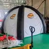 Barraca inflável exterior personalizada da aranha do diâmetro de 10m 33ft com porta e paredes com zíper branco preto sombra dossel gazebo pneumático para eventos