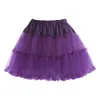 Kjolar anpassade pettiskirt kvinnor sexig chiffong petticoat underskirt tyll tutu mjuk fluffig kjol