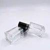 Atomiseur de parfum en verre carré de 15 ml, bouteille de parfum vide bouchon noir en or argenté, bouteilles de pulvérisation de cosmétiques de 15 ml F2244 Whpts aafhl