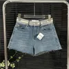 Letras webbing calças jeans shorts para mulheres designer jeans de alta qualidade calça curta moda casual calças jean