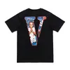 VLONE T-shirt Big "V" TsgirtMen's / Women's Couples Casual Fashion Trend High Street Loose HIP-HOP100% Cotton Printed Round Neck Shirt US SIZE S-XL 1539