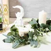 Guirlande de fleurs décoratives, anneau d'eucalyptus, couronnes, petite Mini pour bougies