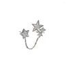 Backs Colkings 1PC Cyrron Star Ear Clips dla kobiet luksusowy temperament biżuteria modowa