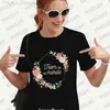 Damen-T-Shirt, Blumenkrone, Team, zukünftige Braut, T-Shirt, Junggesellenabschied, Frauen, Evjf, T-Shirt, französisches Mädchen, Hochzeit, Blumenkrone, Y2k, Grafik-Tops, L24312, L24312