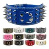 Dog Collars & Leashes Inch Wide Spikes Studded Leather Pet Collar For Large Breeds Pitbull Doberman M L XL SizesDog293t