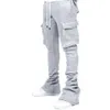 Jeans Hosen Herren S Plus Size Cargo Design Custom Flare Sweat Street Wear Herren Pile Stacked 737