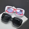 Lunettes de soleil surdimensionnées en forme de nuage, lunettes de soleil carrées pour femmes, Design tendance, Protection UV400