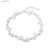 Kralen Mooie 925 Sterling Zilveren Armband voor vrouwen armband HART mooie BLOEM ketting mode Bruiloft leuke dame mooie sieradenL24213