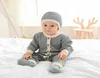 Tulumlar bebek atlayıcılar kıyafetler sonbahar katı pamuk örgü doğumlu bebek unisex süveter toddler erkek kız tulumlar kapaklar örgü3006934