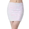 Jupes femmes étincelles jupe courte décontracté paillettes enveloppement Sexy taille haute moulante Mini fête Clubwear cadeaux