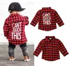 2020 New Toddler Kids Baby Boys Printed Plaid Dister Long Long Fashion Back Letter Printed Children Complements 17t8431536