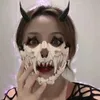 Masques de créateurs Anime Dragon Dieu Squelette Demi-Masque Masque Cosplay Masque Animal Unisexe Halloween Bal Carnaval Accessoires de Fête