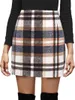 Jupes Plaid Mini jupe pour femmes taille haute a-ligne moulante crayon laine adolescentes automne hiver