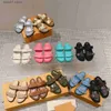 Slippers designer slippers strand heren en sandalen zomermerk leer rubber mode echt 2 verstelbare gouden buckH240312