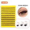 New False Eyelashes DIY Self -Grafted Fake Eyelashes Naturally Thick Density Single Cluster Large -Capacity Mixed Segmented Girl Eye Beauty Eyelashes 120pcs/box