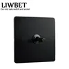 Black Color 1 Gang 2 Way Wall Switch och AC220250V Rostfritt stålpanelens ljusströmbrytare med svart färg växla T200605239T