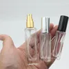 Frasco de spray de perfume de vidro portátil transparente 10ml 20ml recipientes cosméticos vazios com atomizador ouro prata tampa frascos de fragrância trcpw xgqhe