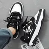 Chaussures de skateboard pour hommes, nouvelle tendance, nouveau Design, semelle épaisse, en cuir résistant à l'usure, respirantes, chaussures de sport de loisirs