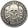 HB09 Hobo Morgan Dollar Skull Zombie szkielet kopia monety mosiężne ozdoby rzemieślnicze akcesoria dekoracyjne 2850