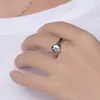 Eenvoudig roestvrij staal 18k goud graveren bloem roos patroon vinger ring hoogglans staart ring bang voor vrouwen mode-sieraden