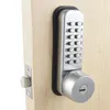 Serrure de porte mécanique avec mot de passe, serrure à Code de chambre à coucher avec 3 clés, couleur argentée240R
