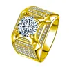 Bague en diamant Moissanite pour hommes, bijoux en argent Sterling 925, bague de fiançailles, de mariage, cadeau d'anniversaire