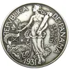 Hobo Panama 1931 Balboa 1947 Meksyk 5 pesos srebrne platowane zagraniczne kopię monety ozdoby domowej dekoracji 2389