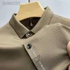 Men's Polos High end brand embroidery fashion polo shirt short sleeve summer ice silk seamless breathable casual lapel T-shirt ldd240312