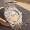 العلامة التجارية التكتيكية AP Watch Royal Oak Series Mens Watch 37 مم قطرها الأوتوماتيكي الدقة الميكانيكية الصلب الوردي الذهب الأزياء غير الرسمية مشاهدة 15450SR