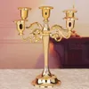 Golden Metal Candle Holder 5-Arms Candle Stand 27 cm Wysp Wedding Event Candelabra Candle Stick243f