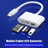 タイプCマイクロUSB OTGカードリーダーケーブル3 in 1 SD/TFコネクタデータ転送フラッシュドライブディスクアダプター