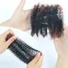 Cabelo humano trançado afro kinky encaracolado fechaduras cabelo microlocs cabelo em massa para trança ombre cor marrom crochê tranças 4c 240312