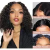 Kort Krullend Bob Pruiken 13X4 Lace Front Menselijk Haar Pruik Braziliaanse Maagd Kinky Krullend Sluiting Pruiken Pre Geplukt met Baby Haar