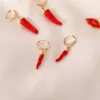 Jewelry Red Chili Lips Personalized Fashion Earrings, Female Style INS Earrings E240